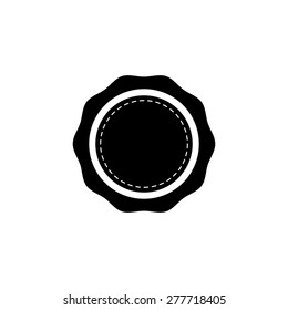 Badge - vector icon. Black and white




