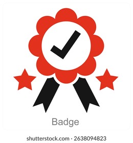 Badge vector icon concept design