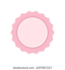 Badge vector icon. Emblem premium logo,template stamp, medal ribbon collection. Vintage emblem and icon, decoration logo parts illustration.