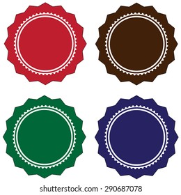 Badge vector icon illustration. Set Colorful



