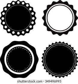 Badge Vector Icon Illustration Set Black Stock Vector (Royalty Free ...