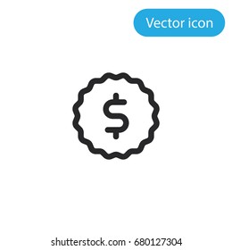 Badge vector icon, illustration symbol