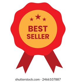 Badge vector icon isolated on white background. Medal award icon vector. Vector illustration.