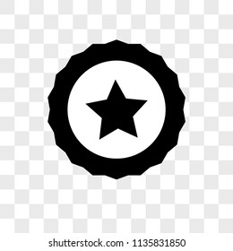 Badge vector icon on transparent background, Badge icon