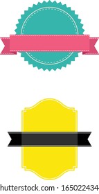 Badge Vektorillustration mit zwei Farben