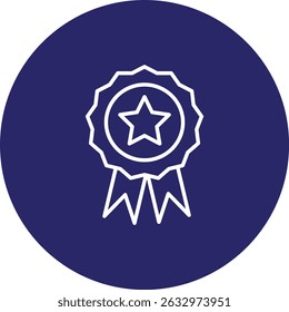 Badge Vector Line Circle Icon Design