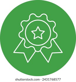 Badge vector line icon design  