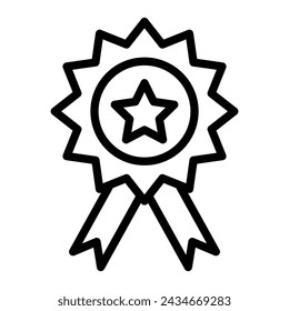 Diseño de iconos de línea de vectores de insignia