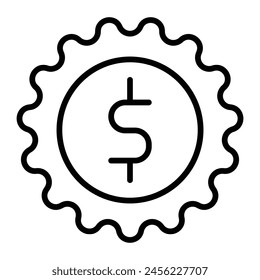 Badge Vector Line Icon Design