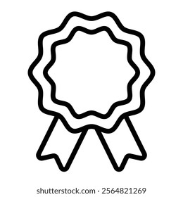 Badge Vector Line Icon Design