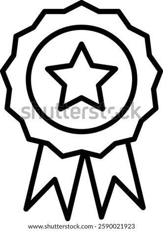 Badge Vector Line Icon Design