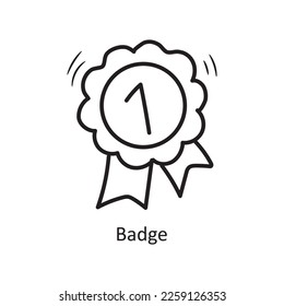 Badge  vector outline Icon Design illustration. Olympic Symbol on White background EPS 10 File