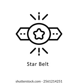 Badge Vector Outline Icon. Eps 10 File
