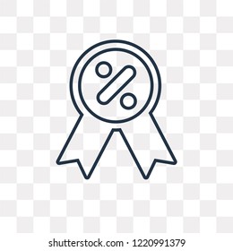 Badge vector outline icon isolated on transparent background, high quality linear Badge transparency concept can be used web and mobile