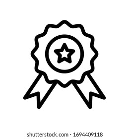 badge vector thin line icon 
