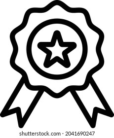 badge vector thin line icon