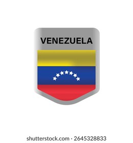 Badge venezuela flag nation flag design vector