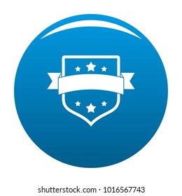 Badge vintage icon vector blue circle isolated on white background 