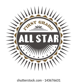 Badge Vintage Label All Star