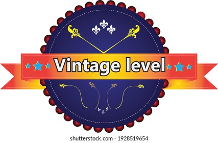 Badge or vintage logo design and level