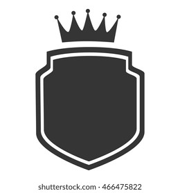 badge vintage shield, isolated flat icon design