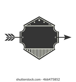 badge vintage shield, isolated flat icon design
