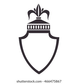 badge vintage shield, isolated flat icon design
