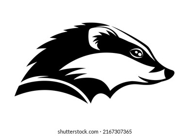 Badger Animal Icon Isolated On White Background.