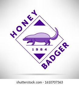 Badger Animal Monogram Vector Logo Template 