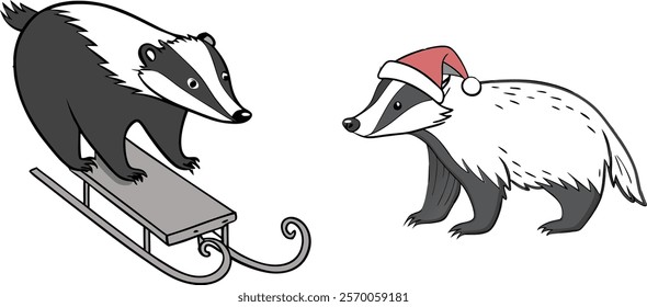 Badger bundle design art and illustrator eps