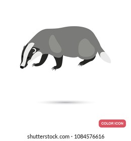 Badger color flat icon for web and mobile design