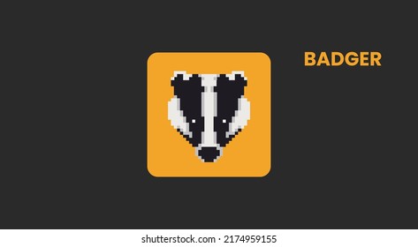 Badger dao, Badger token cryptocurrency logo on isolated background with copy space. vector illustration of Badger token banner design concept. svg
