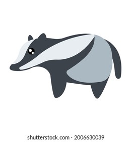 Badger Emoji Badger Icon Flat Style Stock Vector (Royalty Free ...