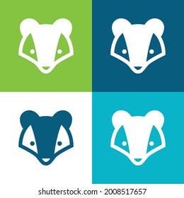 Badger Flat four color minimal icon set