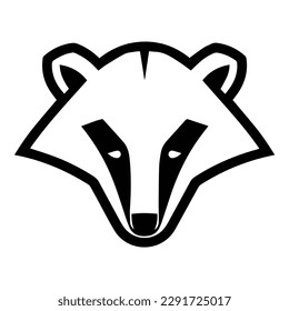 Badger Flat Icon Isolated On White Background