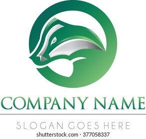 Badger flat modern professional logo animal vector mascot