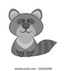 badger funny cartoon character. Cute icon of wild animal from forest in flat design. Vector illustration isolated on white background.