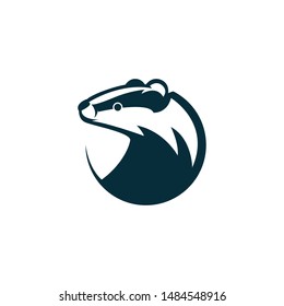 badger head logo template illustration