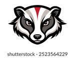 Badger head mascot logo design vector