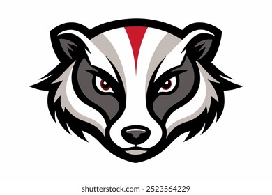 Badger head mascot logo design vector