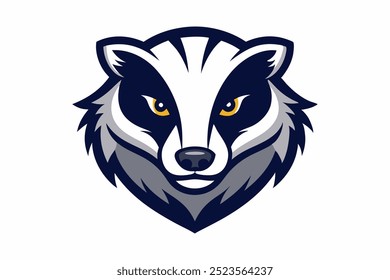 Badger head mascot logo design vector