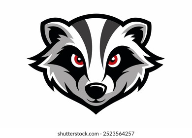 Badger head mascot logo design vector