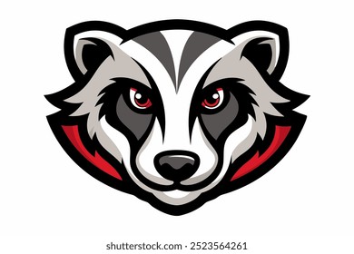 Badger head mascot logo design vector