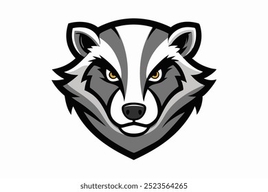 Vector de diseño de logotipo de mascota de cabeza de tejón