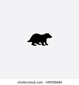 Badger Icon Silhouette Vector Illustration