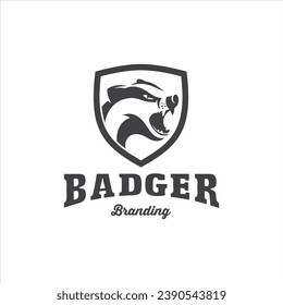 Badger Logo Design Vector Image