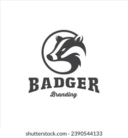 Badger Logo Design Vector Image