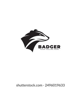 Plantilla de Vector de icono de logotipo de tejón