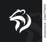 Badger logo on isolated background v40