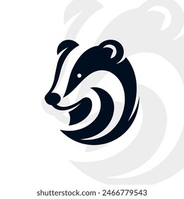 Badger logo on isolated background v6